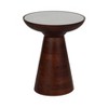 Wooden Accent Table with Marble Top - Modern Home Decor - Solid Wood Base - Ideal for Living Room, Bedroom & Office - 2 of 4