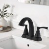 Alexoun Handle 4 Inch Centerset Bathroom Sink Faucet with Pop-Up Drain, Matte Black - 4 of 4