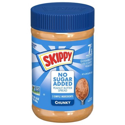 Skippy Chunky Peanut Butter Spread No Sugar Added