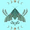 Women's Design By Humans Luna and Moth By EpisodicDrawing Racerback Tank Top - 2 of 3