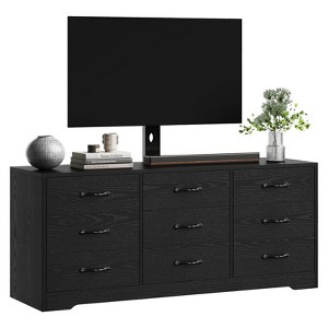 TV Stand with Mount & 9 Drawers, Adjustable Entertainment Center for 32-85" TVs, Media Console Table, Television Stand for Living Room Bedroom - 1 of 4