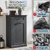 SinCiDo Tilt Out Laundry Hamper, Farmhouse Bathroom Storage Cabinet, w/ Drawers & Hidden 10 Gallon Trash Can Cabinet or Laundry Cabinet - 4 of 4