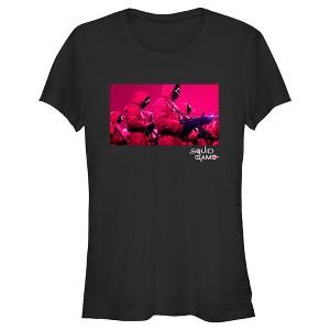 Juniors Womens Squid Game Locked and Loaded T-Shirt - 1 of 4