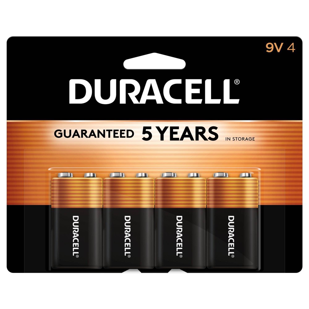 Photos - Battery Duracell Coppertop 9V  - 4pk Alkaline Battery 