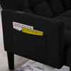 NicBex 75.5" Velvet Futon Sofa Bed,Convertible Couch with Adjustable Backrest,Side Pockets,USB Port,Sleeper Couch for Living Room Apartment - 4 of 4