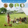 Large Metal Chicken Coop, Walk-in Poultry Cage with Cover, Spire Roof Hen House with Security Lock, Chicken Run for Backyard, 9.8' x 6.6' x 6.5' - 4 of 4