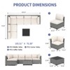 7-Piece Outdoor Patio Furniture Set, PE Rattan Wicker Sectional Modular Conversation Sofa Set with Thick Cushions & Glass Top Coffee Table - 2 of 4