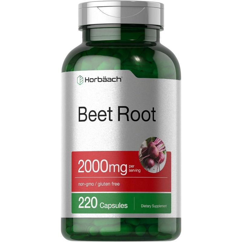 Horbaach Beet Root Capsules 2000mg | 220 Capsules, 1 of 4