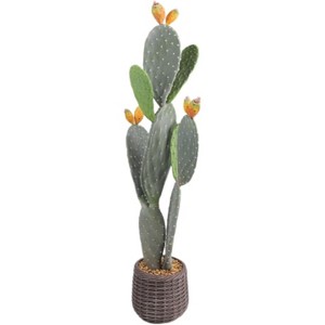 Artificial Cactus Potted Plant 42 in Tall Fake Big Cactus Plants, Faux Cacti Realistic Lifelike Saguaro for Indoor Outdoor Home Office Entranceway - 1 of 4