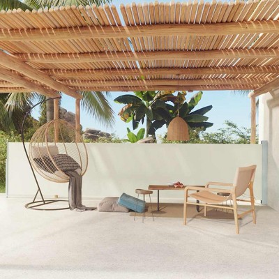 vidaXL Patio Retractable Side Awning 46.1"x236.2" Cream