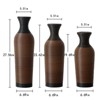 DSVIMOY Floor Vases, 3-Piece Home Decoration Vases with High Independent Flower Racks for Living Room, Black & Brown, 6.69"*6.69"*27.56" - 3 of 4