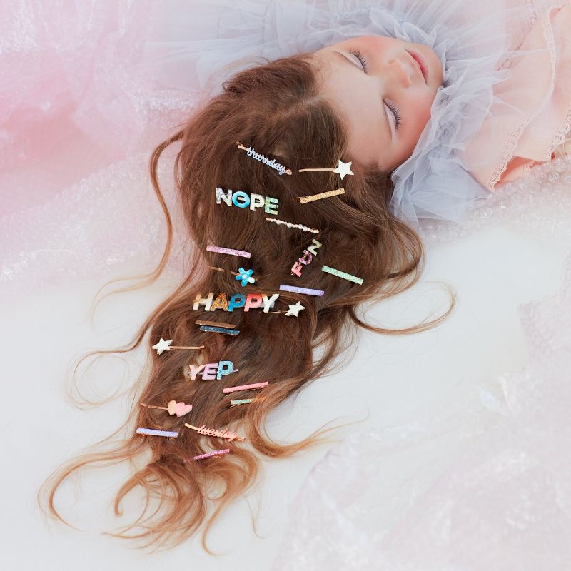 Meri Meri Glitter Rainbow Hair Clips (Pack of 6), 5 of 6