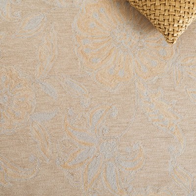 Ivory Elegance Hand-Knotted Wool Rectangular Area Rug