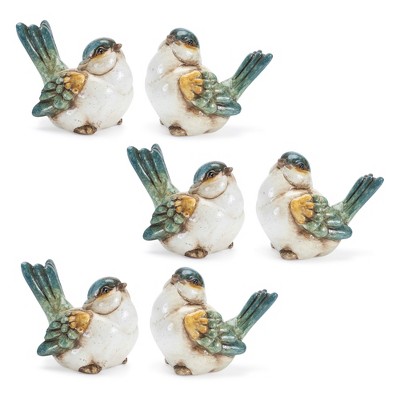 Melrose Terra Cotta Bird Figurine (Set of 6)