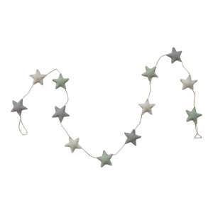 Storied Home Handmade Wool Felt Star Garland with Jute Cord, Multicolor - 1 of 2