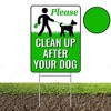 Signs Authority 12" x 9" Clean Up After Your Dog Signs with Metal H-Stake - image 3 of 4