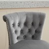 CAVINAS Velvet Counter Height Bar Stools Set of 2,Swivel Counter Stools with Tufted Buttons,Barstools with Trimmed Edges,Island Chairs for Dining Room - 4 of 4