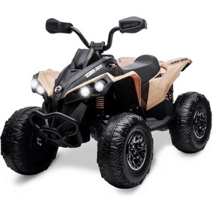 Kids ATV 4 Wheeler, 12V Ride on Toy Car,Quad Electric Vehicles with Remote Control, LED Lights, Spring Suspension,Music - 1 of 4