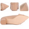 BLISSFUL STEP Women's Pointed Toe Chunky Heel Slip On Pumps - 3 of 3