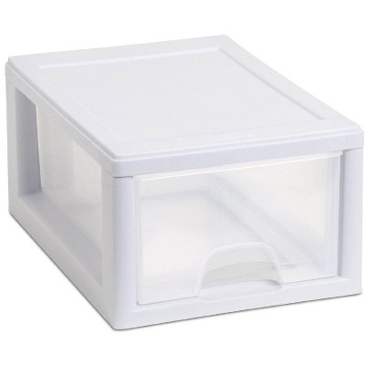 Sterilite Small Box Modular Stacking Storage Drawer Container Closet