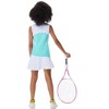 Girls Round Neck Tennis Golf Sport Dress Sleeveless Athletic Pleated Skirt Sets with Built-in Shorts Pockets Purple 3-12Y - 4 of 4