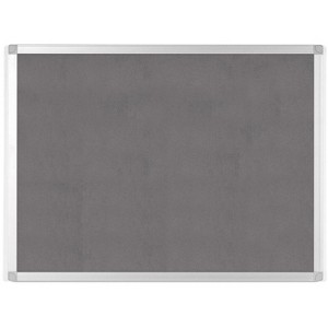 Bi-silque - Ayda - Fabric 24"W Bulletin Board - Gray - 0.5 x 24 - 1 Each - 1 of 4