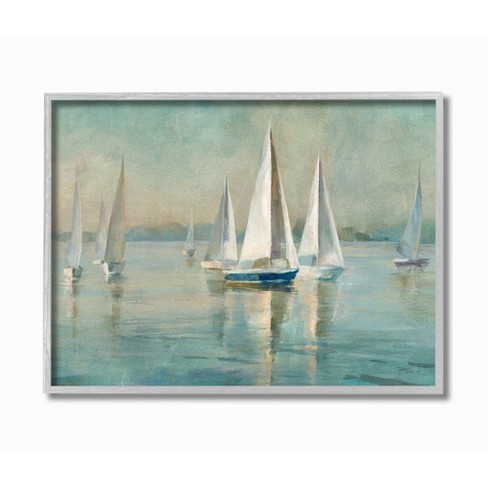 Stupell Industries Traditional Sailboats Water Lake Relaxed