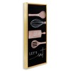 Stupell Industries Let's Eat with Kitchen Utensils Floating Frame Canvas Art, Gold, 15" x 31" - 2 of 4