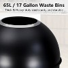 65L/17 Gallon Heavy Duty Stainless Steel Tall Commercial/Kitchen Trash Can - 2 of 4