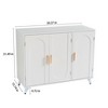 Kumasinova Accent Buffet Sideboard with 3 Doors,Adjustable Shelves Kitchen Storage Cabinet for Dining Room&Kitchen,White - 3 of 4