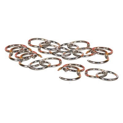 School Smart Loose Leaf Rings, 1 Inch, Nickel Plated Steel, Pack of 100