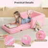 GOTGELIF 2-in-1 Kids Folding Sofa Chair Soft Toddler Couch & Lounger Gifts for Kids - 3 of 4