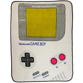 Nintendo Game Boy Handheld Game Console Fleece Throw Blanket 45" X 60" Multicoloured