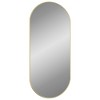 Aghana Digitals Gold Oval Wall Mirror, 39.4x17.7in Synthetic Glass, Matte Finish, Lightweight - 3 of 4