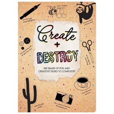 Create & Destroy Activity Book - Piccadilly: Guided Journal, Lay-Flat Binding, Flexible Cover, 240 Pages, 6 x 8.5 Inches