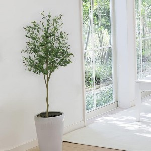 Artificial Olive Tree, Ornaments Fake Potted Olive Tree for Modern Home Office Living Room Floor Decor - 1 of 4