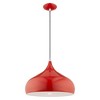 Livex Lighting Metal Shade 1 - Light Chandelier in  Shiny Red - 4 of 4