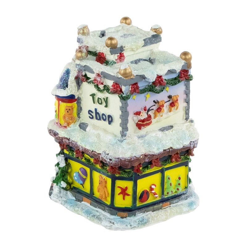Northlight 4" Glittered Snowy Toy Shop Christmas Village Building, 3 of 6