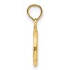 Black Bow Jewelry 14k Yellow Gold 10mm Polished 3D Peace Sign Pendant - 2 of 4