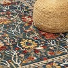 Hauteloom Neola Navy Blue Damask Area Rug - 4 of 4
