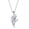 Guili Sterling Silver Cubic Zirconia Flower Duo - 2 of 2
