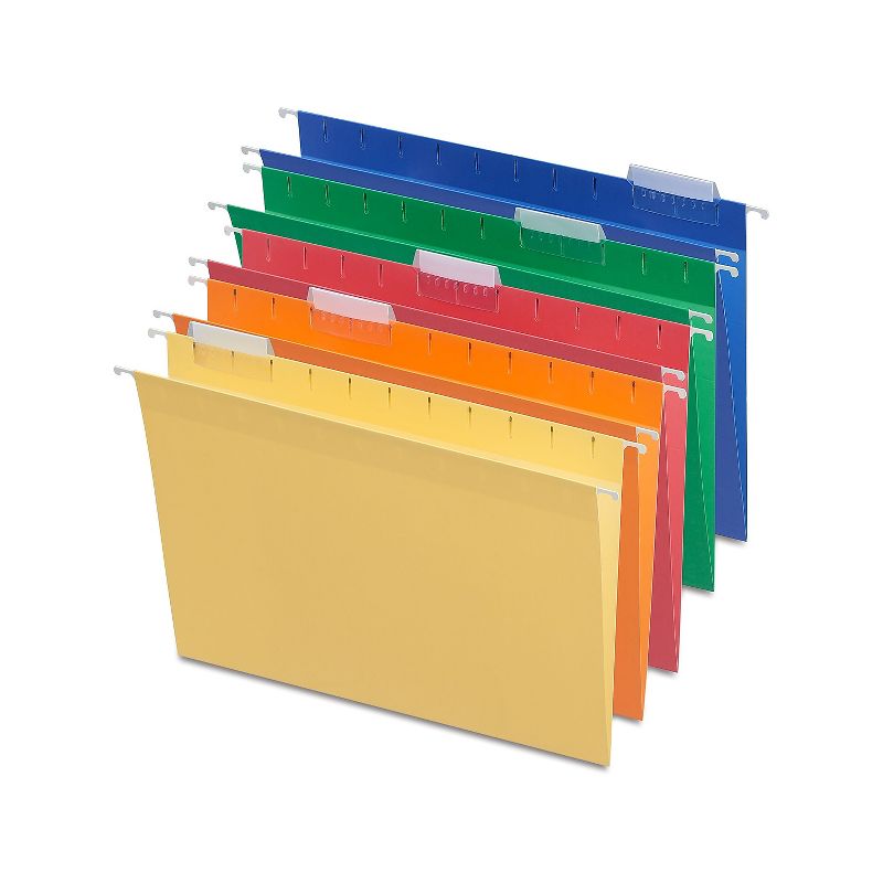 MyOfficeInnovations Hanging File Folders 5 Tab Letter Size Assorted 25/Box (875411), 1 of 6