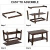Coffee table with two levels of storage space, modern industrial farmhouse living room coffee table, easy to assemble - 4 of 4