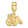Black Bow Jewelry 14k Yellow Gold Plated Sterling Silver California State Fresno Bulldogs NCAA Bead Charm - 2 of 4