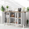 47.2'' Retro TV Stand for TVs up to 43 Inches, Entertainment Center Media Console Cabinet with 3 Spacious Cabinets, Glass Doors & Adjustable Shelves - 3 of 4