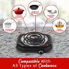 Brentwood Single-Coiled 1,100-Watt Countertop Electric Burner with Temperature Control and Power Indicator Light, Black - 3 of 4
