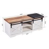 WhizMax Entryway Shoe Bench with Leather Cushion Large Storage Space - 3 of 4