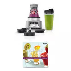 Ninja Foodi SS100 Stainless Steel Smoothie Bowl Maker & Nutrient Extractor w/ Ninja Blended Drink Handbook w/ 101 Delicious Recipes for Healthy Living