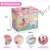Musical Jewelry Box for Girls with Dancing Ballerina, 2-Drawer Pink Keepsake Storage for Accessories, Swan Lake Theme - 3 of 4