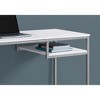 Vynxaria Modern 48" White Laminate Computer Desk Grey Metal Frame for Home Office Laptop Work - 4 of 4